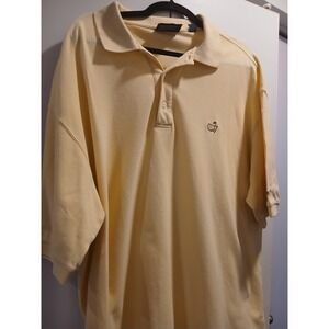 MASTERS COLLECTION THE MASTERS GOLF SHIRT POLO AUGUSTA YELLOW XL COTTON MENS XL